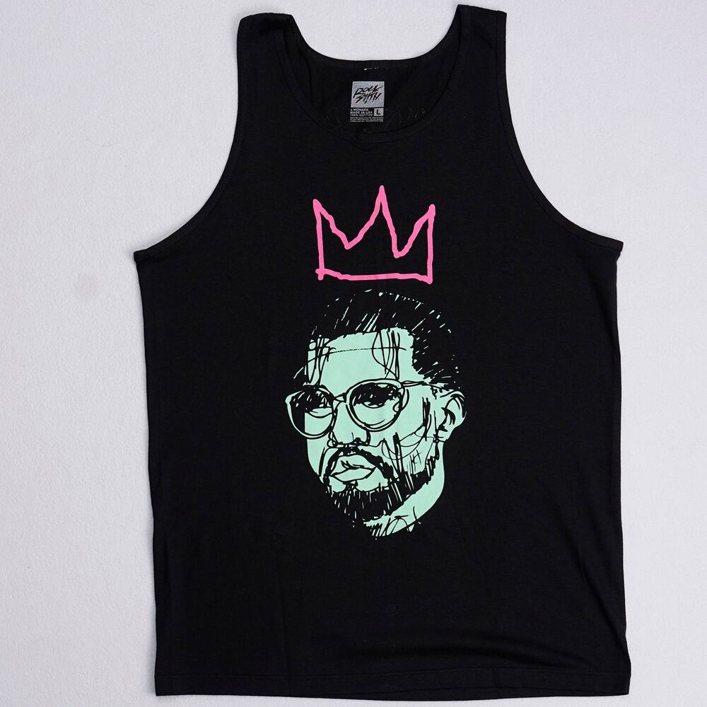 Rocksmith x Monark Kanye West Crown Graphic Tank Top Black Men's L NWOT